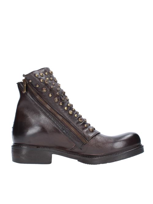 Leather ankle boots with studs JP/DAVID | 32525/4 PAPUA BORCMARRONE SCURO